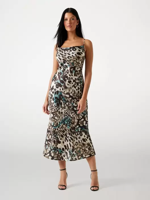 Vestido midi de satén