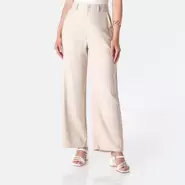 Pantalon Popelina Qarol Wide Leg