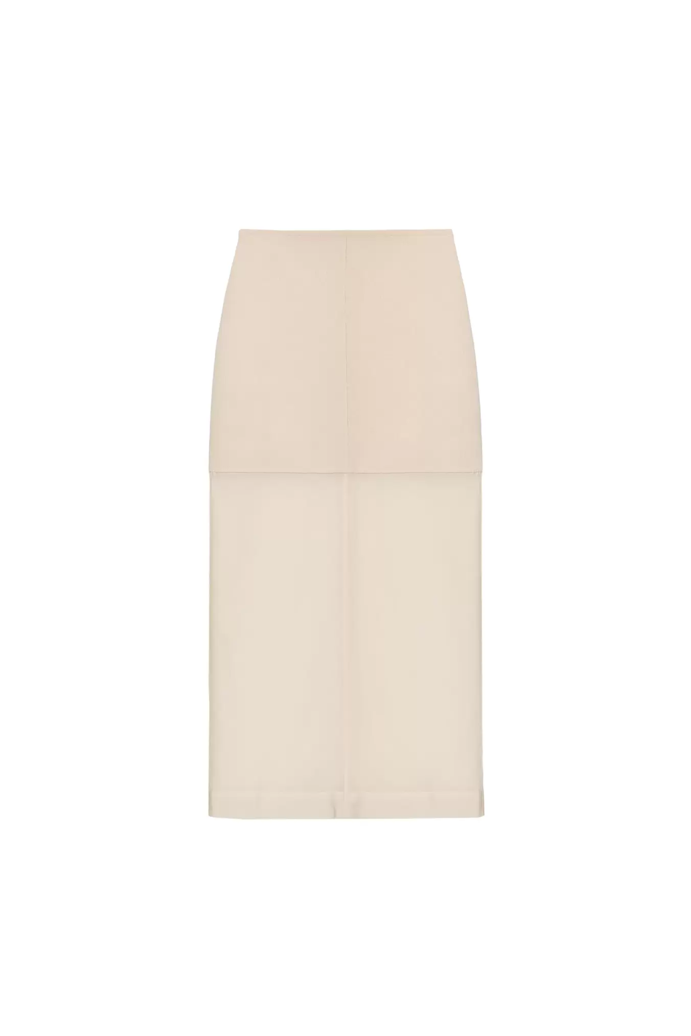 FALDA MIDI COMBINADA PUNTO