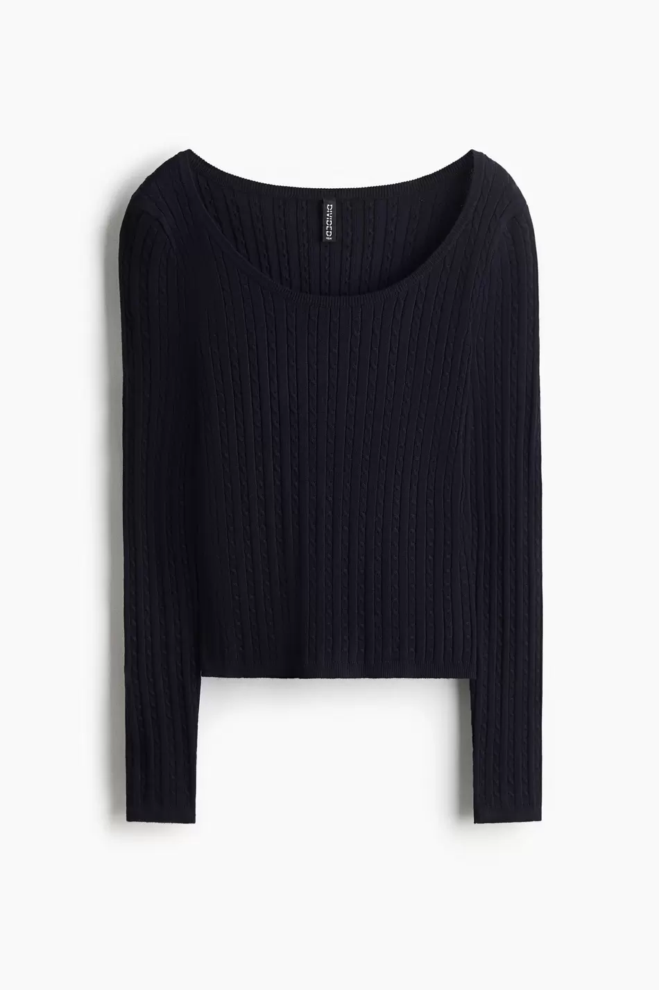 Chompa tejida en punto trenzado