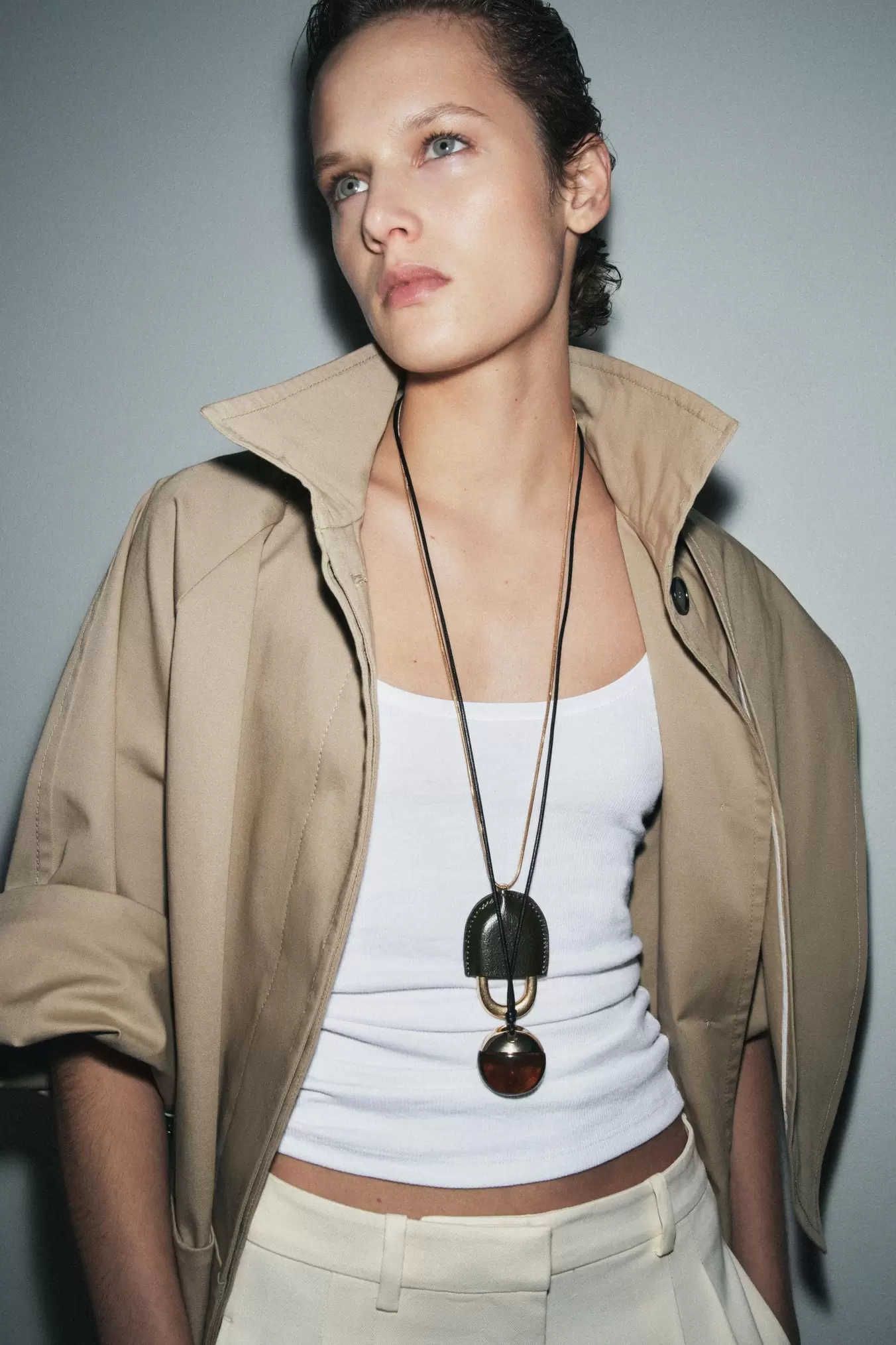 PACK 2 COLLARES PIEL CON RESINA