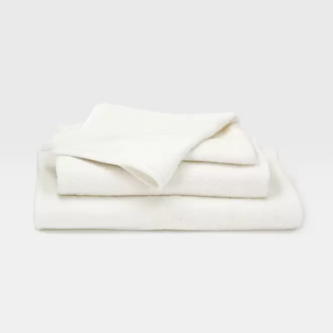 Toalla 100% Algodón Concepto Color Blanco Invierno Baño