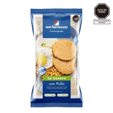 Casera con pollo x 14 Und