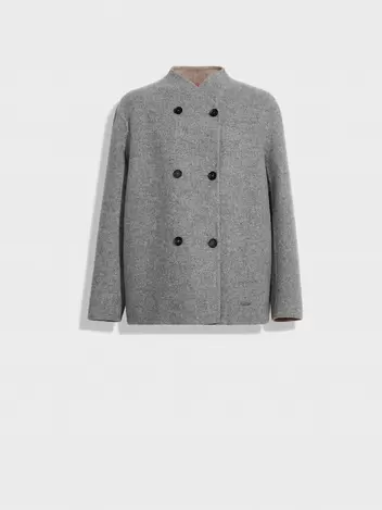 Saco Zumilda De Baby Alpaca Color Gris