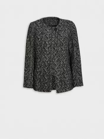 Saco Zigzag De Baby Alpaca Color Negro