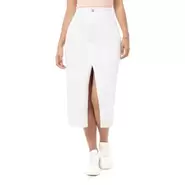 Falda Lar Twill Slabs Stch. Maureh Dril