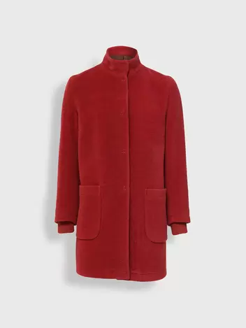 Abrigo Ynes De Baby Alpaca Y Lana Color Naranja