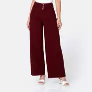 Pantalon Twill Slabs Stch. Nelita Wide Leg