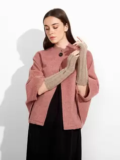 Guantes Zephir De Baby Alpaca Color Marrón