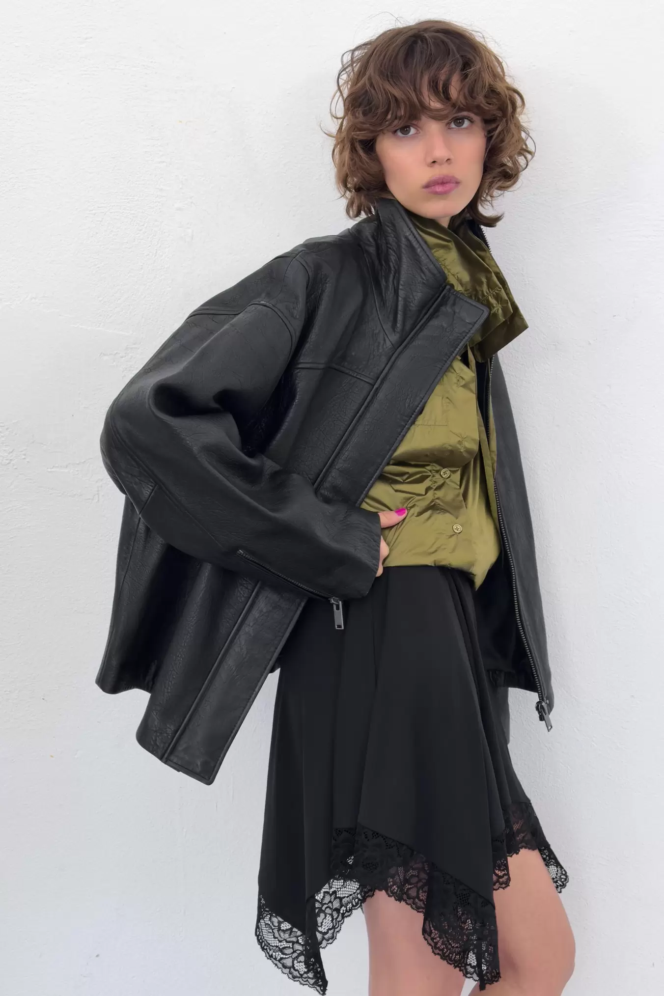 CAZADORA OVERSIZE PIEL 100%