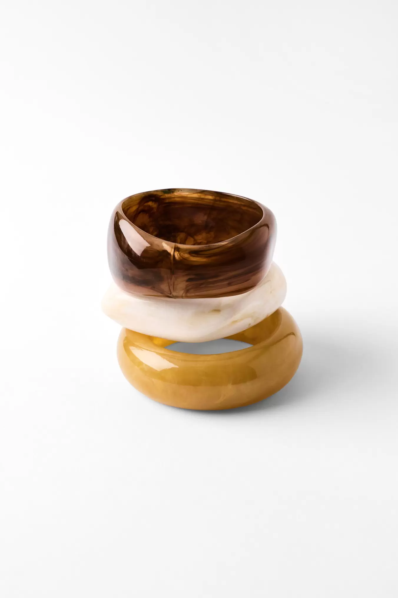 PACK 3 PULSERAS RÍGIDAS RESINA