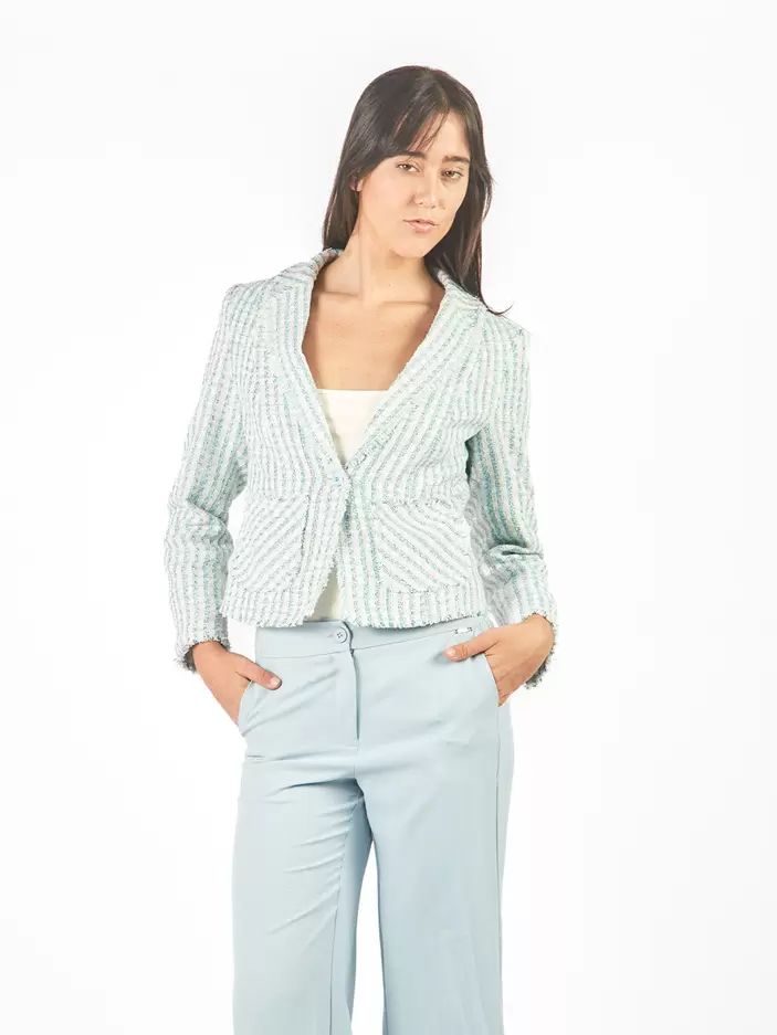 Saco con solapa desflecada