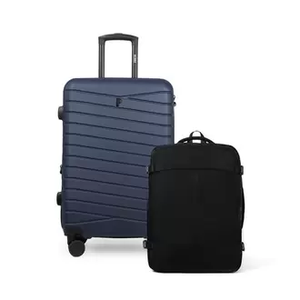 MALETA MIKONOS 28" AZUL + MOCHILA VIAJERA ANDREW NEGRO