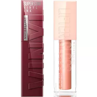 Pack Labial Duo Lip Combo Maybelline Labial Vinyl Ink + Lifter Gloss