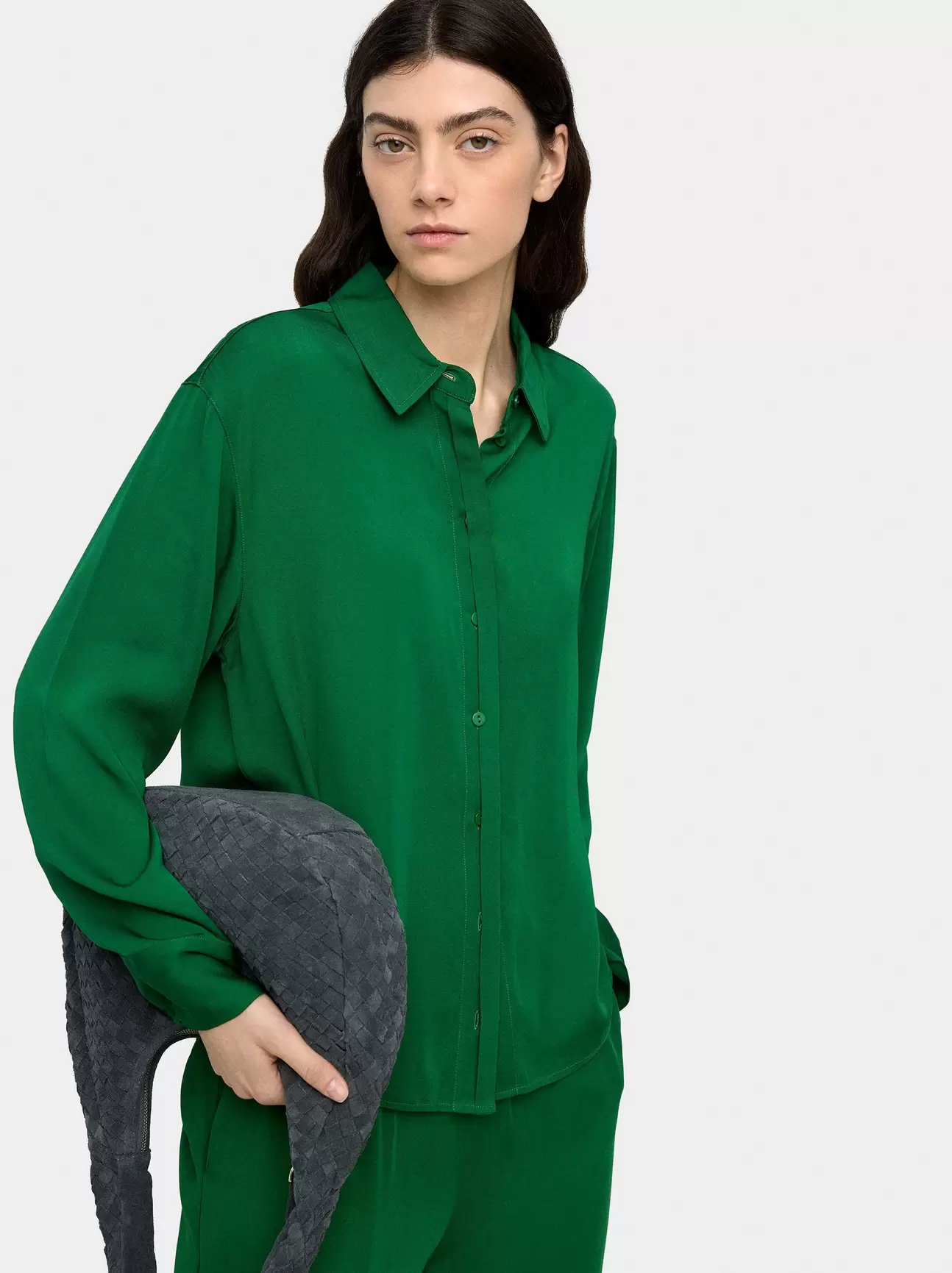 Camisa Fluida De Manga Larga