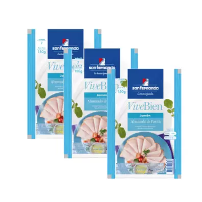 Tripack jamón ahumado de pavita x 150 gr