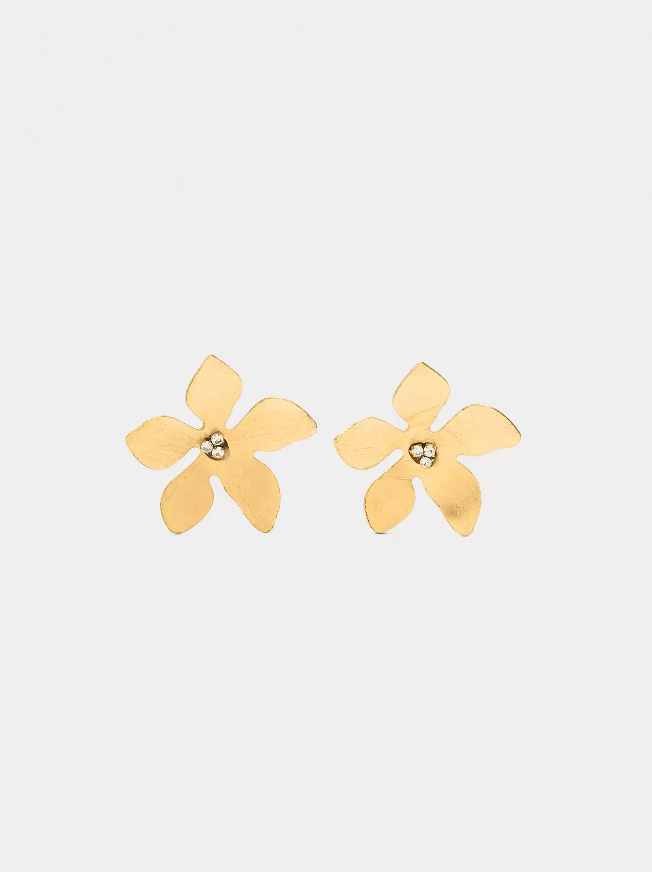 Pendientes Flor Con Piedras