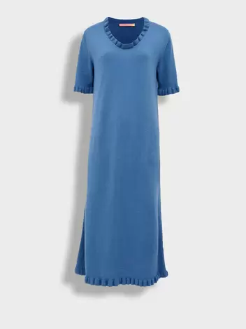 Vestido Zabrina De Algodón Color Azul