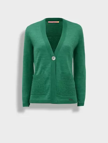 Cárdigan Zanzibar De Baby Alpaca Color Verde