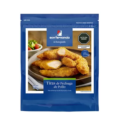 Tiras de pechuga de pollo x 300 gr