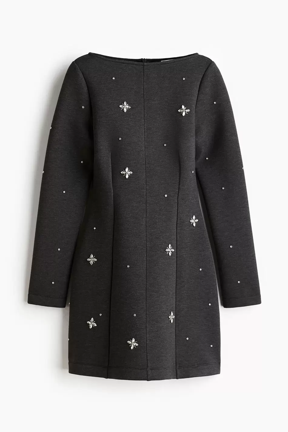 Vestido efecto neopreno con strass