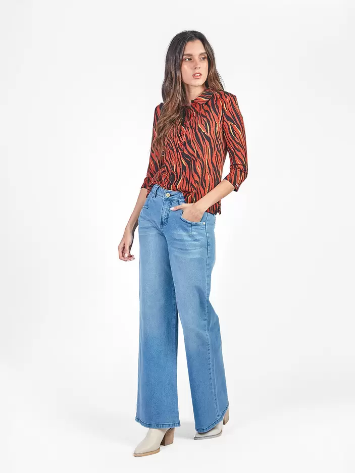 Pantalones Semi Palazo Jp00603Tym