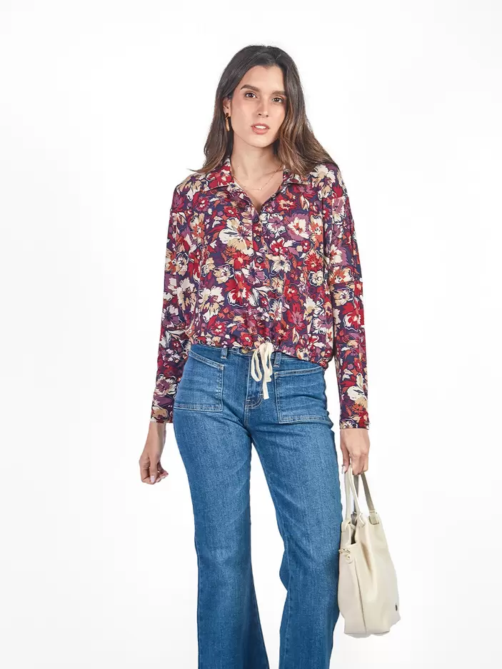 Polo manga rangla con cuelllo Johnny floral