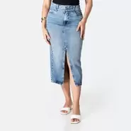 Falda Lar Jean Ring Madhalena