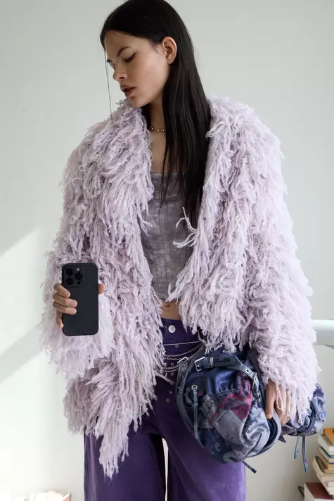 Jersey cardigan pelo