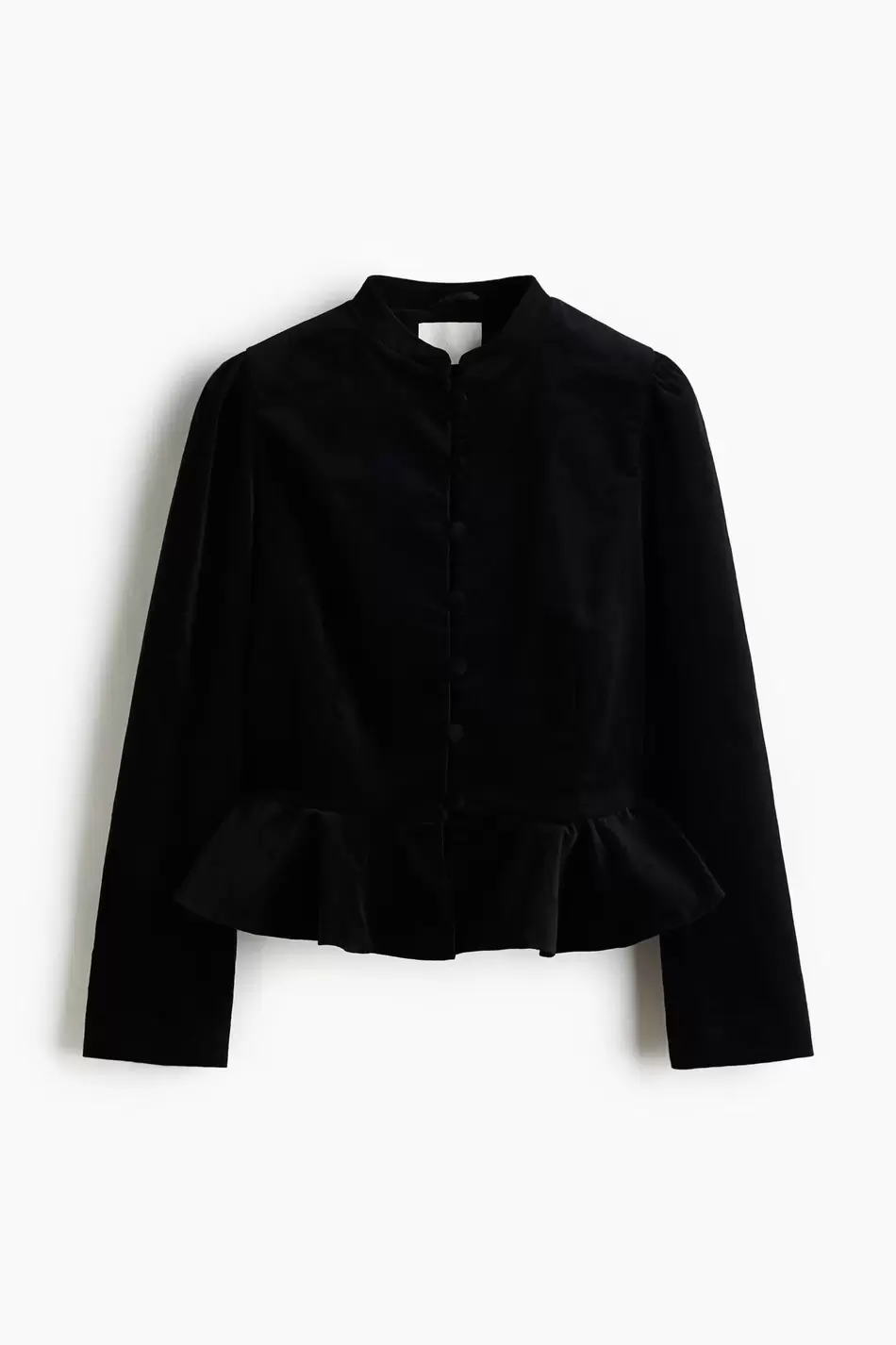 Saco de terciopelo con peplum
