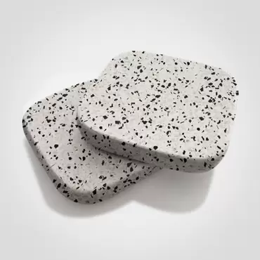Posavasos Cuadrado de Terrazo Blanco Huascarán
