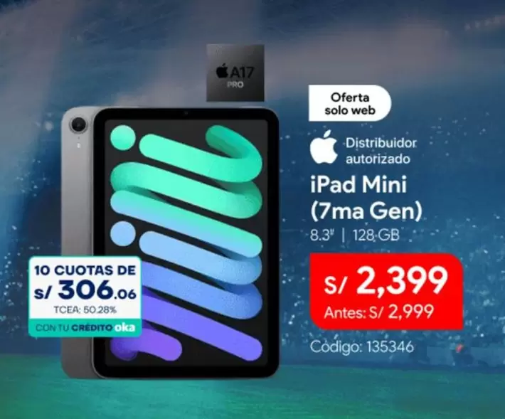 Apple - iPad Mini (7ma Gen) 8.3" 128 GB