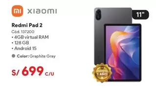 Xiaomi - Redmi Pad 2 Cód: 137200