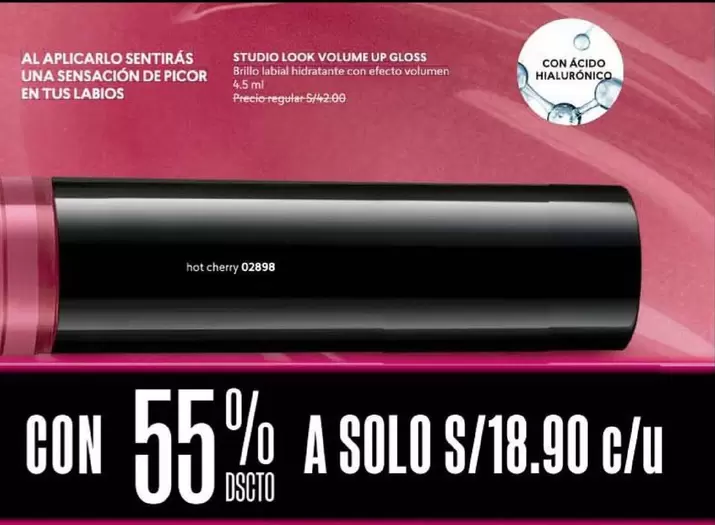 Una - STUDIO LOOK VOLUME UP GLOSS hot cherry 02898