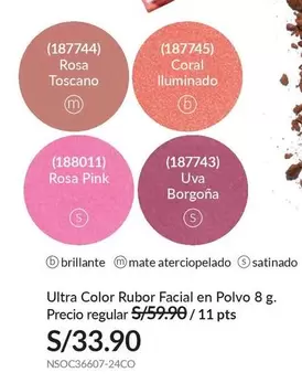 Pink - Ultra Color Rubor Facial en Polvo 8 g.