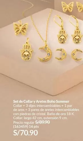 Cristal - Set de Collar y Aretes Boho Summer