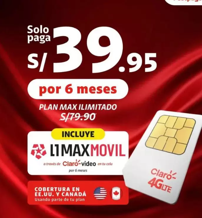 Solo - Plan Max Ilimitado + L1MAXMOVIL