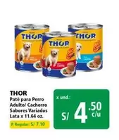 Thor - Paté para Perro Adulto/Cachorro Sabores Variados Lata
