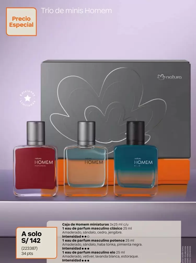 Natura - Trio de minis Homem