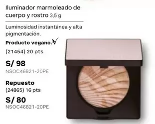 PTS - Iluminador marmolado de cuerpo y rostro