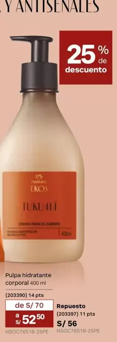 Natura - Pulpa hidratante corporal 400 ml