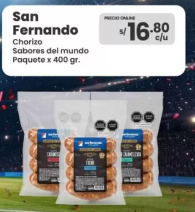San Fernando - Chorizo Sabores del mundo Paquete
