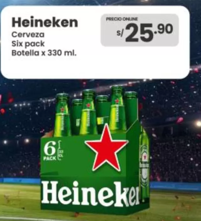 Heineken - Cerveza Six pack Botella
