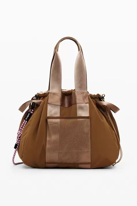 Bolso nylon reversible mediano