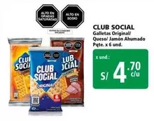 Club Social - Galletas Original/Queso/ Jamón Ahumado
