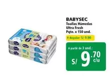 Babysec - Toallas Húmedas Ultra Fresh
