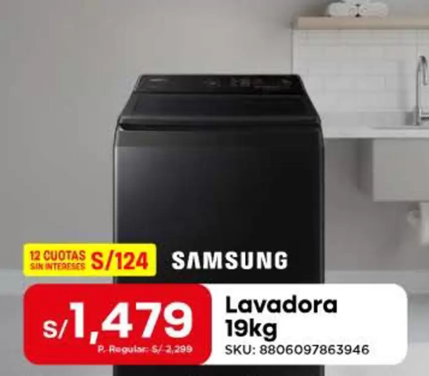 Samsung - Lavadora 19kg