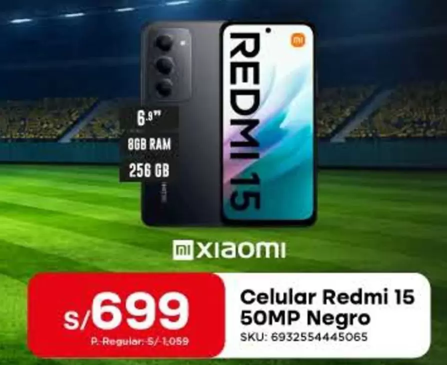Xiaomi - Celular Redmi 15 50MP Negro