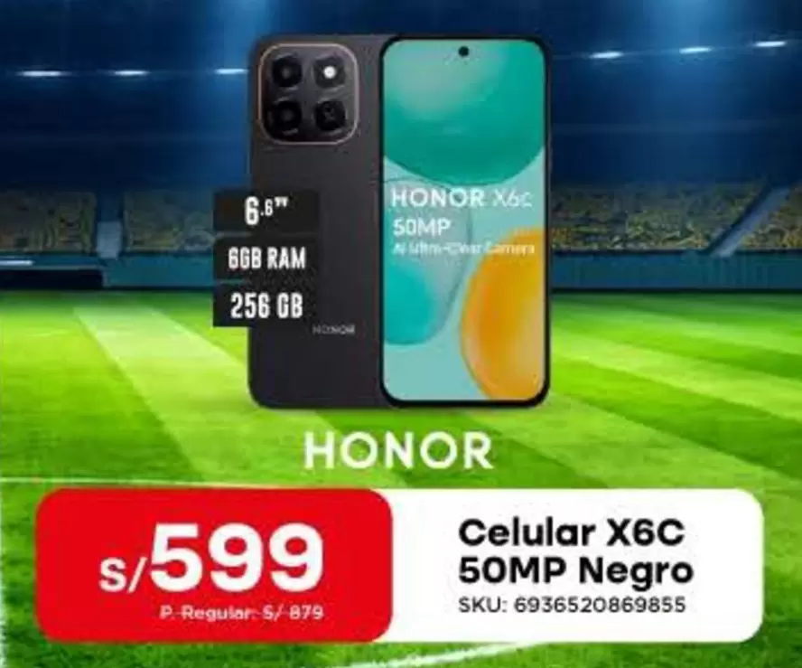 Celular X6C 50MP Negro
