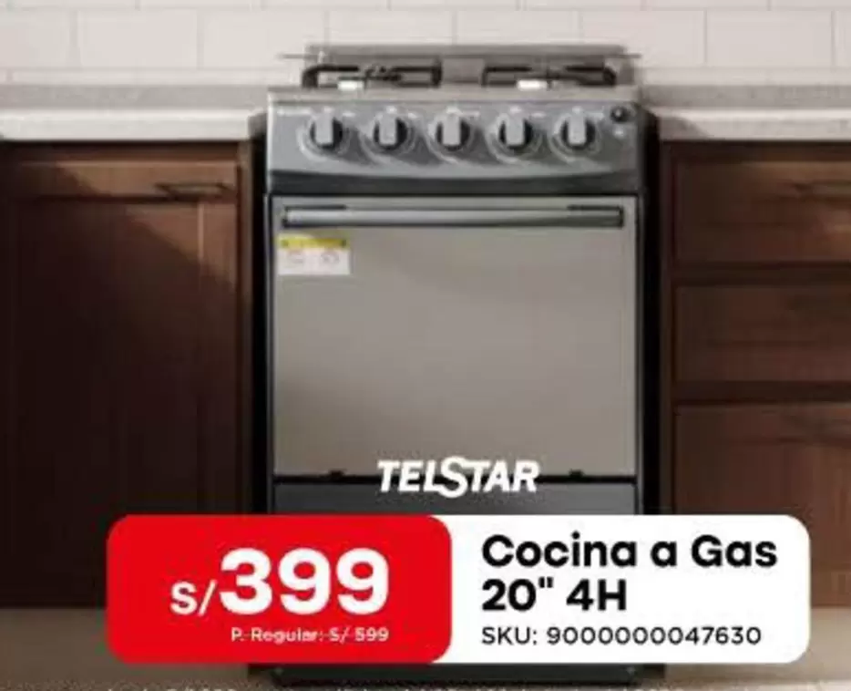 Cocina a Gas 20" 4H